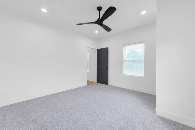 376 E Markison Ave, Columbus, OH 43207 - carpeted spare room featuring recessed lighting and ceiling fan