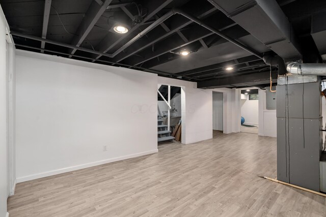 75 S Gould Rd, Columbus, OH 43209 - below grade area featuring stairs and light wood finished floors