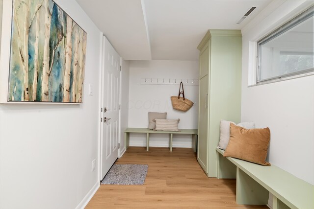 75 S Gould Rd, Columbus, OH 43209 - mudroom with light wood-type flooring and baseboards