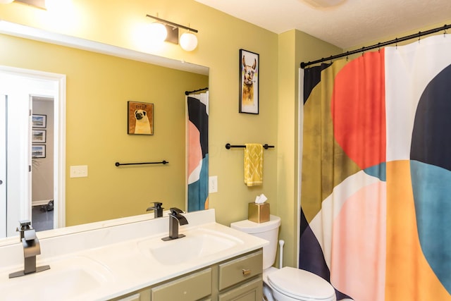 5893 Dunheath Loop, Dublin, OH 43016 - full bath featuring double vanity and curtained shower