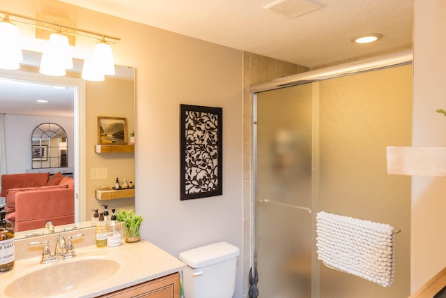 5893 Dunheath Loop, Dublin, OH 43016 - full bathroom featuring a stall shower, vanity, recessed lighting, and ensuite bathroom