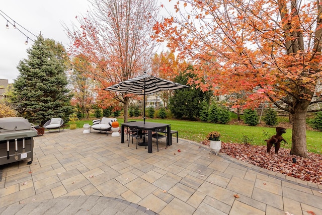 5893 Dunheath Loop, Dublin, OH 43016 - view of patio / terrace featuring outdoor dining area and area for grilling