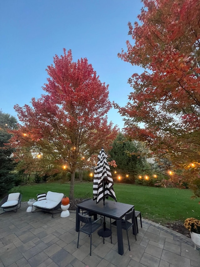 5893 Dunheath Loop, Dublin, OH 43016 - view of patio featuring outdoor dining area