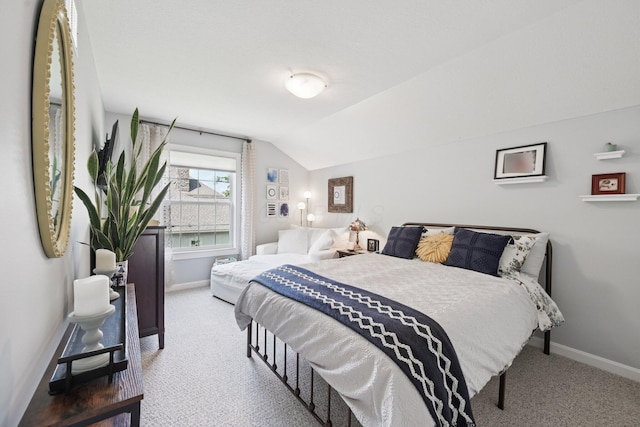 5893 Dunheath Loop, Dublin, OH 43016 - bedroom featuring light carpet and vaulted ceiling