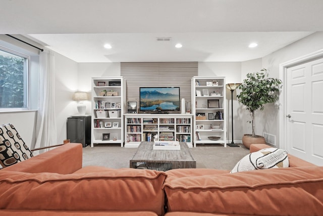 5893 Dunheath Loop, Dublin, OH 43016 - carpeted living area featuring recessed lighting