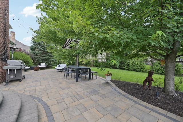 5893 Dunheath Loop, Dublin, OH 43016 - view of patio featuring grilling area and outdoor dining area