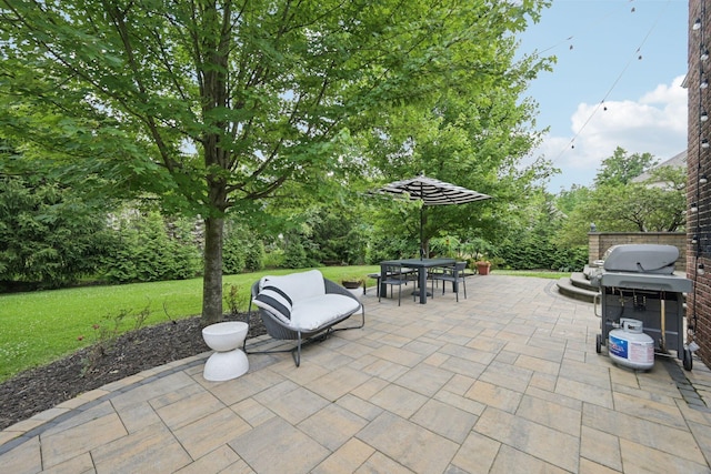 5893 Dunheath Loop, Dublin, OH 43016 - view of patio / terrace with area for grilling and outdoor dining area