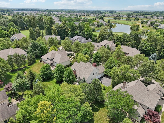 5893 Dunheath Loop, Dublin, OH 43016 - aerial perspective of suburban area featuring a nearby body of water