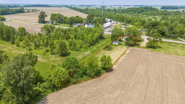 7365 Hayden Run Rd, Hilliard, OH 43026 - aerial view of sparsely populated area featuring property boundaries highlighted