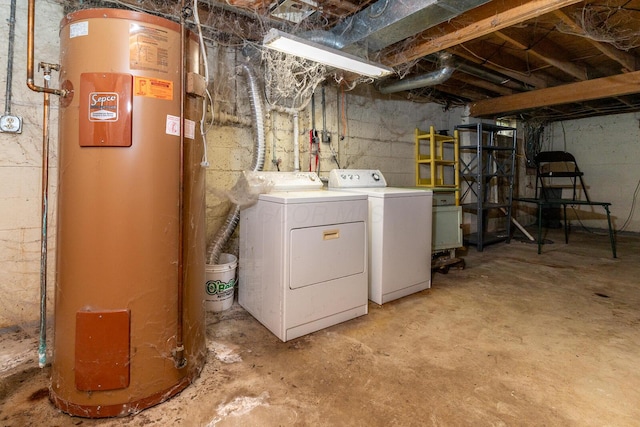 4019 Mink St SW, Pataskala, OH 43062 - unfinished below grade area featuring water heater and washer and clothes dryer