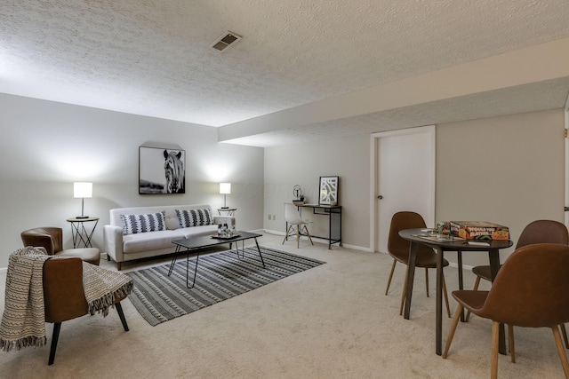 2356 Gavinley Way, Columbus, OH 43220 - living room featuring light colored carpet and a textured ceiling