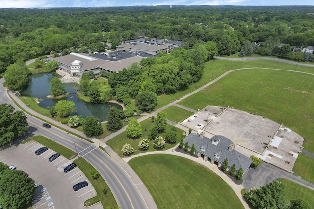 2356 Gavinley Way, Columbus, OH 43220 - aerial view of property's location with a heavily wooded area and a large body of water