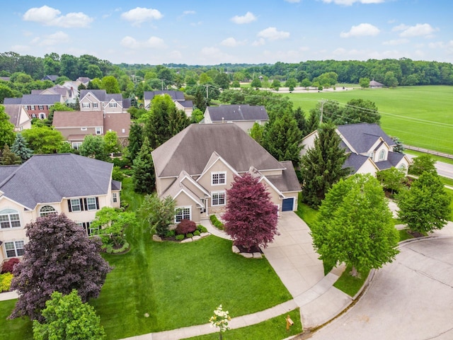6165 Avocet Ct, Dublin, OH 43017 - aerial view of residential area featuring a tree filled landscape