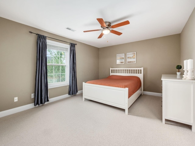 6165 Avocet Ct, Dublin, OH 43017 - bedroom featuring light colored carpet and a ceiling fan
