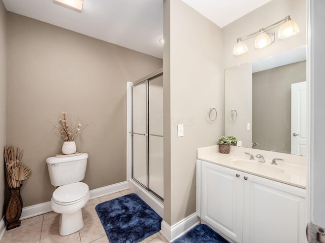 6165 Avocet Ct, Dublin, OH 43017 - full bathroom featuring a shower stall, vanity, and tile patterned floors