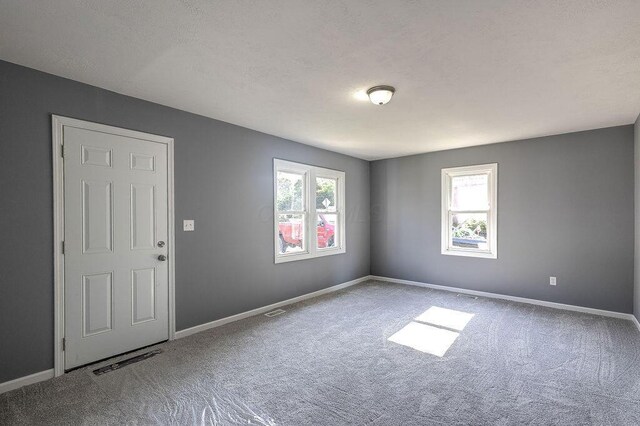 805 E Burgess St, Mount Vernon, OH 43050 - spare room with carpet floors and a textured ceiling