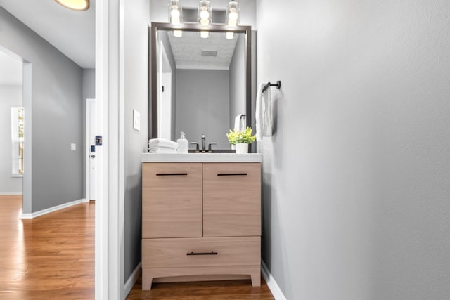 6166 Albany Crest Ave, New Albany, OH 43054 - bathroom with vanity and wood finished floors