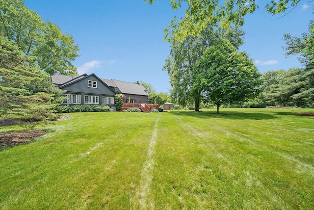 2946 Lewis Center Rd, Lewis Center, OH 43035 - view of green lawn with a deck