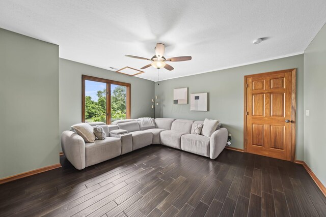 2946 Lewis Center Rd, Lewis Center, OH 43035 - living area featuring dark wood finished floors and a ceiling fan