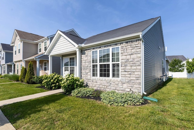 5442 Goose Falls Dr, Dublin, OH 43016 - view of front of house with stone siding