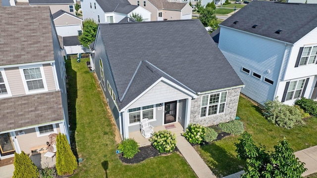 5442 Goose Falls Dr, Dublin, OH 43016 - aerial perspective of suburban area