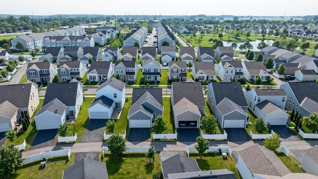 5442 Goose Falls Dr, Dublin, OH 43016 - aerial perspective of suburban area with a nearby body of water