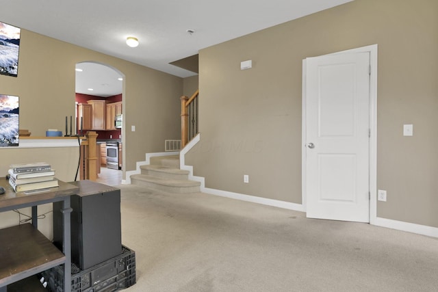 331 Hanton Way, Columbus, OH 43213 - office space featuring light carpet, arched walkways, and baseboards