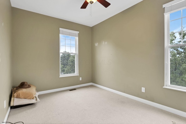 331 Hanton Way, Columbus, OH 43213 - empty room featuring ceiling fan, plenty of natural light, and carpet
