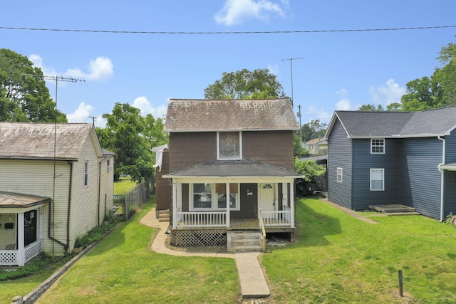 408 E Mulberry St, Lancaster, OH 43130 - view of front of property with covered porch and a shingled roof