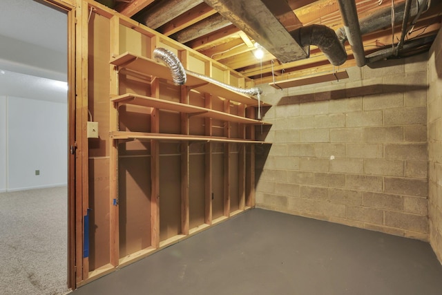 5062 Stoneybrook Blvd Unit 3F, Hilliard, OH 43026 - unfinished basement featuring concrete block wall