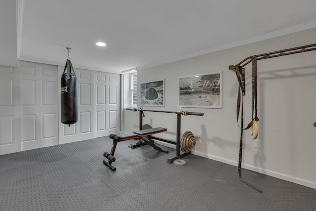 13680 Nantucket Ave NW, Pickerington, OH 43147 - workout room with recessed lighting and baseboards