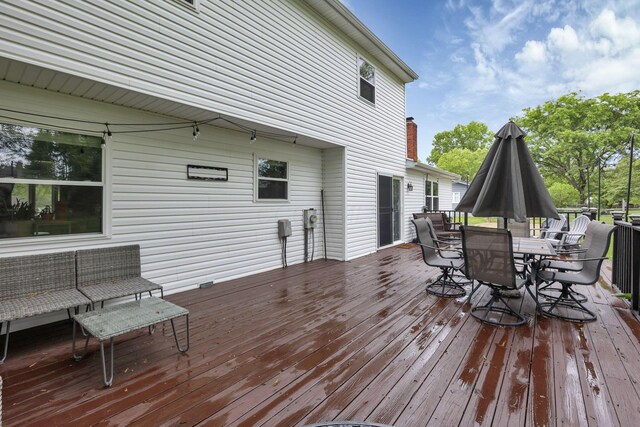 13680 Nantucket Ave NW, Pickerington, OH 43147 - wooden deck featuring outdoor dining space