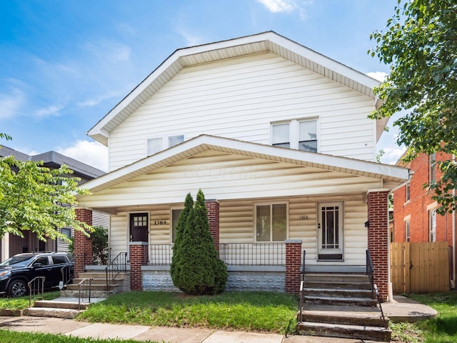 1364-1366 S 3rd St, Columbus, OH 43207 - view of front of house with a porch