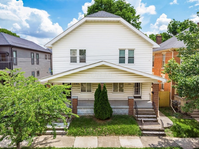 1364-1366 S 3rd St, Columbus, OH 43207 - american foursquare style home featuring a porch