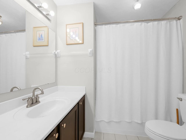 832 Lynnfield Dr, Westerville, OH 43081 - bathroom featuring vanity, tile patterned floors, and shower / bath combo