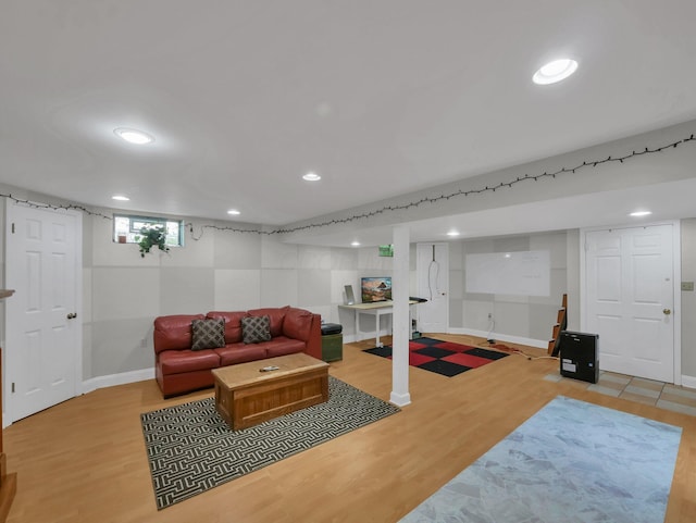 832 Lynnfield Dr, Westerville, OH 43081 - living area with wood finished floors and recessed lighting