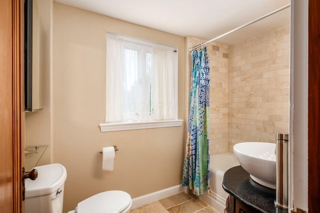 328 Chatham Rd, Columbus, OH 43214 - full bath featuring shower / bath combo, tile patterned floors, and vanity