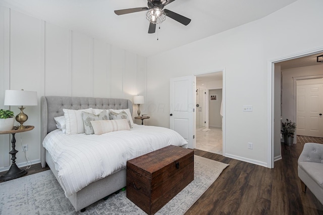 1355 Fisher Run Ct, Columbus, OH 43235 - bedroom with wood finished floors and a ceiling fan