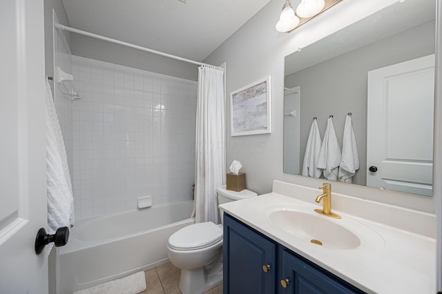 1355 Fisher Run Ct, Columbus, OH 43235 - bathroom featuring vanity, shower / bathtub combination with curtain, and tile patterned flooring