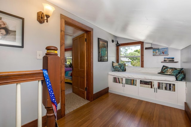 2380 Cedar Hill Rd SW, Amanda, OH 43102 - hallway with dark wood finished floors and vaulted ceiling