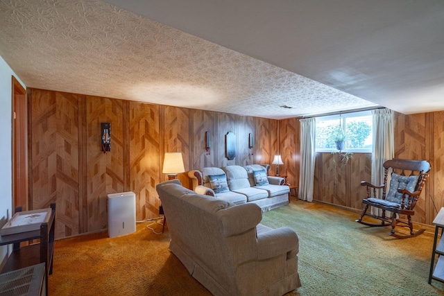 591 Knights Ave, Columbus, OH 43230 - living room with wood walls and light colored carpet