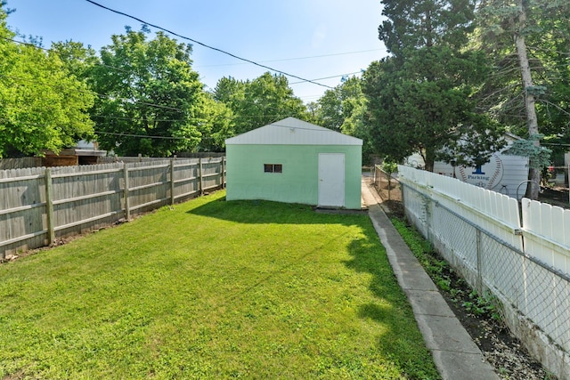 334 S Richardson Ave, Columbus, OH 43204 - fenced backyard with an outdoor structure