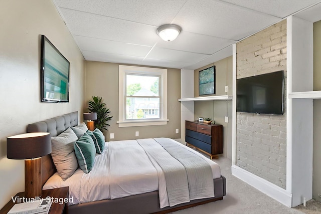 334 S Richardson Ave, Columbus, OH 43204 - bedroom featuring carpet flooring and a drop ceiling