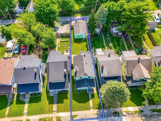 334 S Richardson Ave, Columbus, OH 43204 - aerial view of residential area featuring property boundaries highlighted