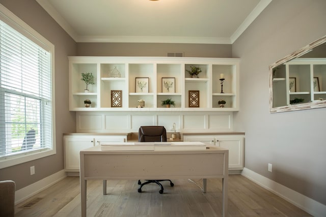 8210 Lilium Way, Plain City, OH 43064 - office space featuring light wood-style flooring, ornamental molding, and baseboards