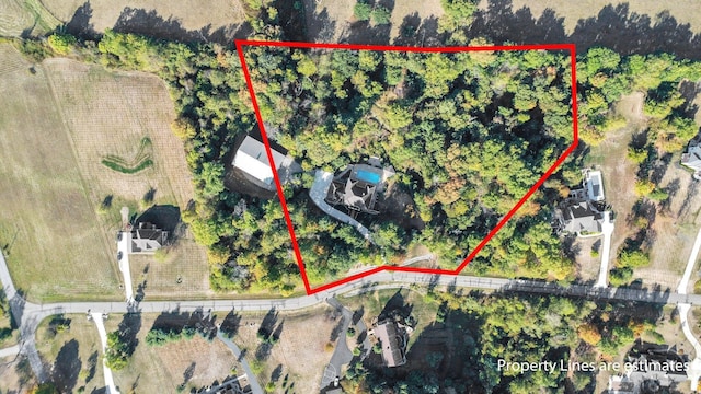 125 Fallen Ash Dr, Granville, OH 43023 - aerial view of property and surrounding area with property parcel outlined
