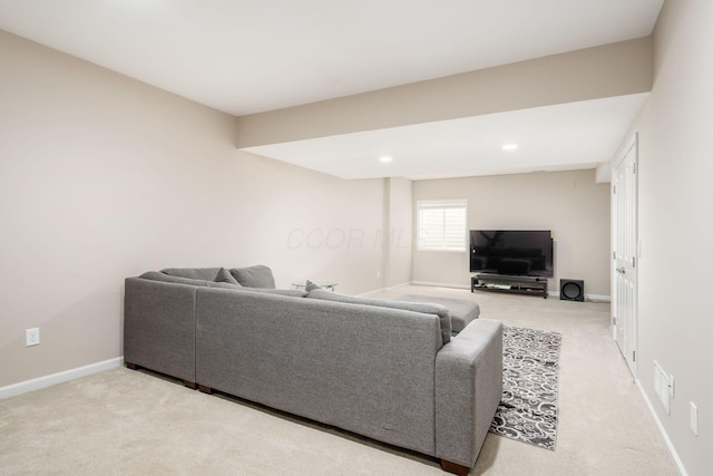 4609 Stoneworth Dr Unit 58, Hilliard, OH 43026 - carpeted living area featuring baseboards and recessed lighting