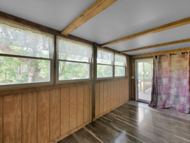 1803 County Road 26, Marengo, OH 43334 - unfurnished sunroom featuring beamed ceiling