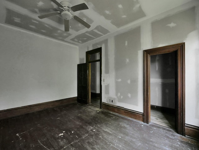 1803 County Road 26, Marengo, OH 43334 - empty room with hardwood / wood-style floors and a ceiling fan