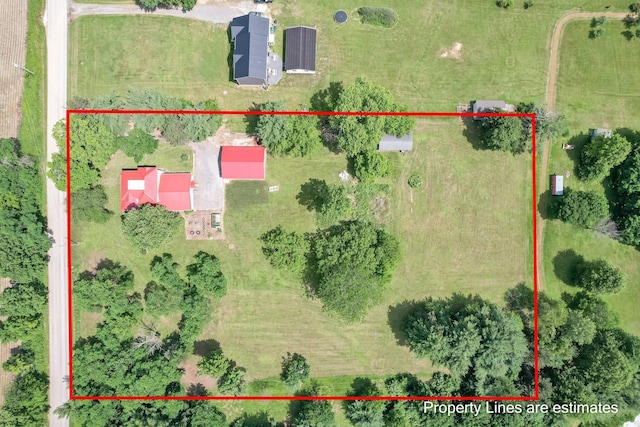 1803 County Road 26, Marengo, OH 43334 - overview of rural landscape with property boundaries highlighted